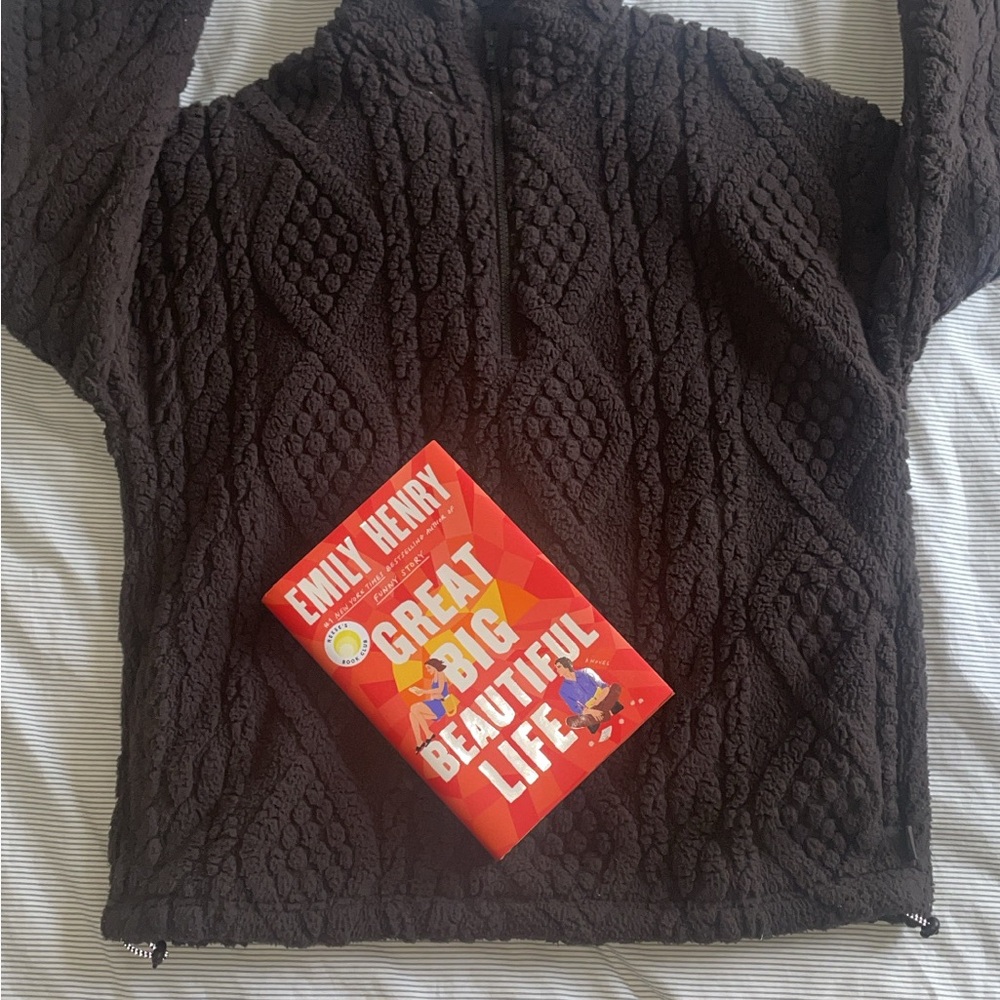 Cozy Dark Espresso Quarter Zip Sweater